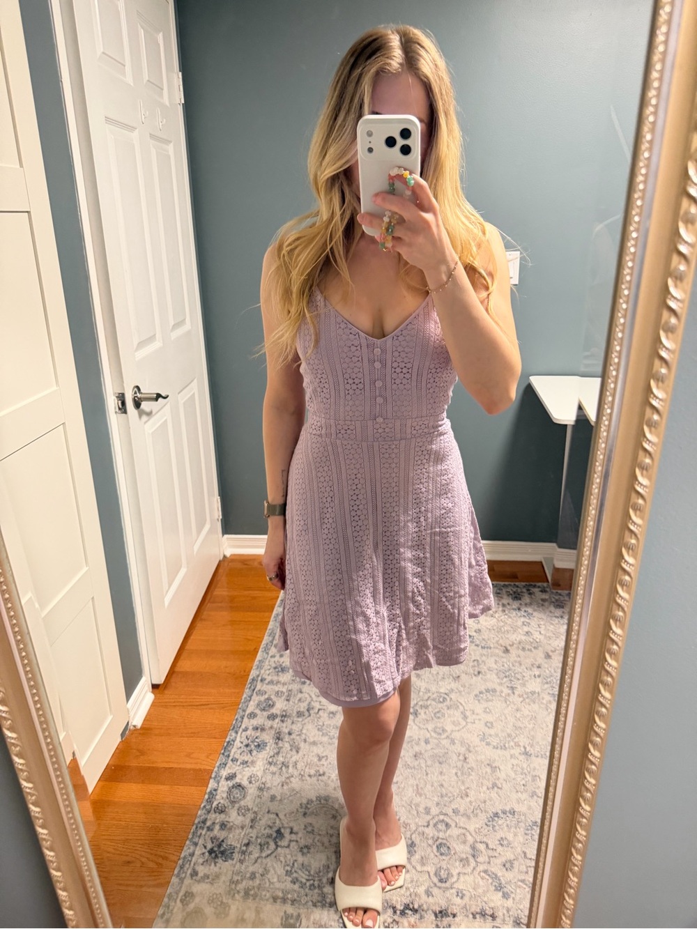 Le Chateau Purple Lace Dress